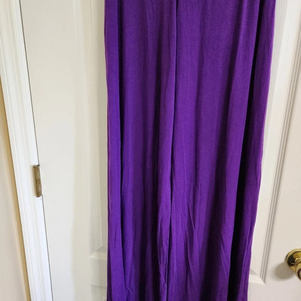 Purple wide leg pants Made by Johnny - Picture 3 of 6